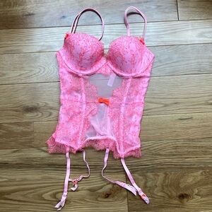 Victoria's Secret Pink Sheer Lace Bustier